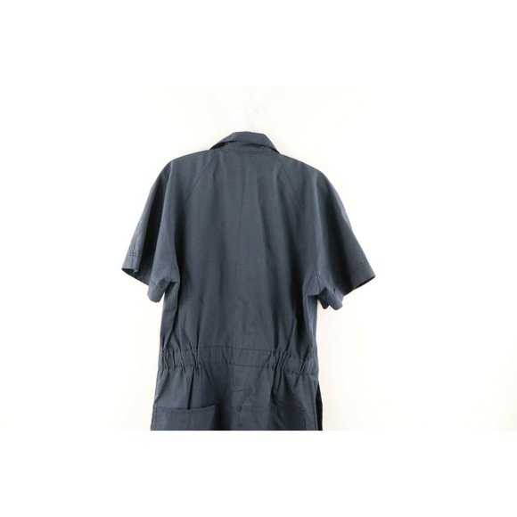 Vintage 60s Big Mac 40 L Distressed Short Sleeve Mechanic Coveralls Bibs USA